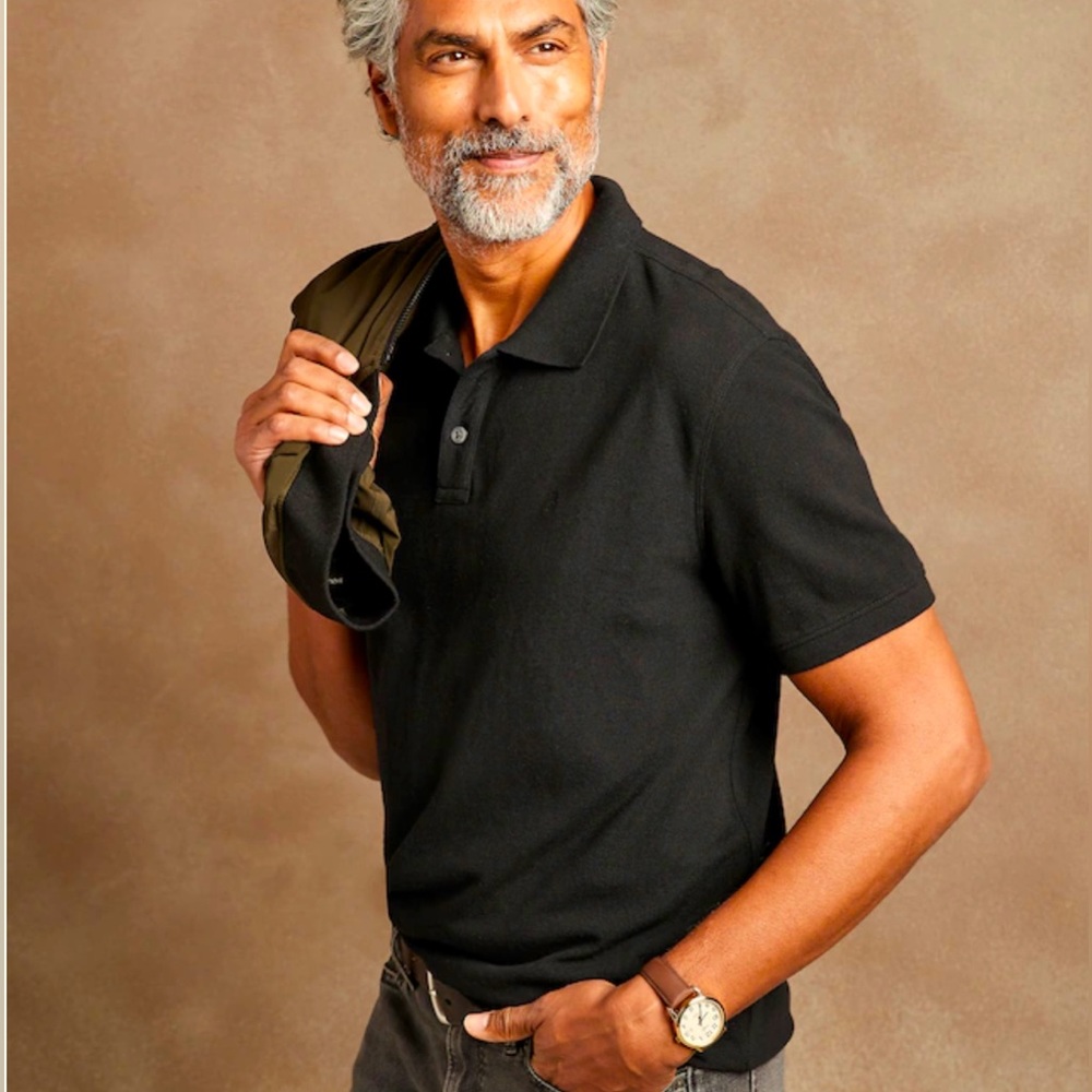 Banana Republic pique shirt Black
